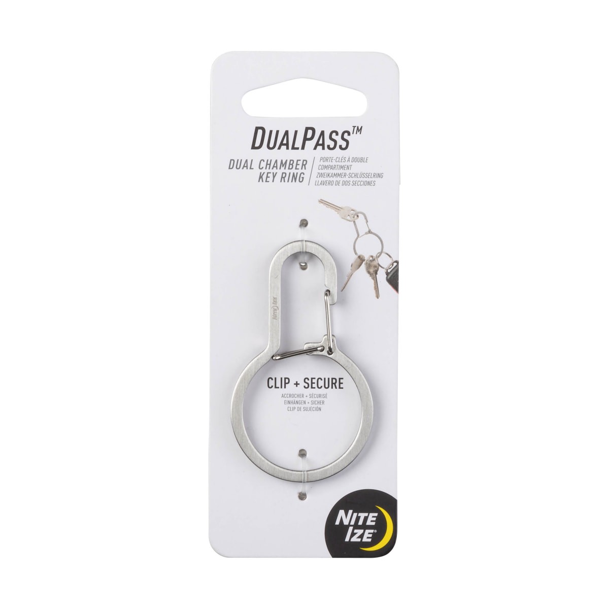slide 1 of 21, NITE IZE DualPass Dual Chamber Key Ring, 1 ct