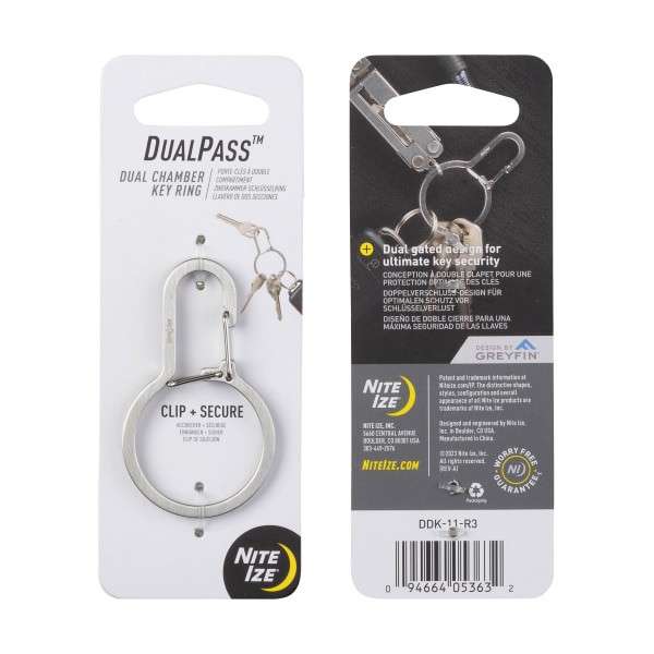 slide 19 of 21, NITE IZE DualPass Dual Chamber Key Ring, 1 ct