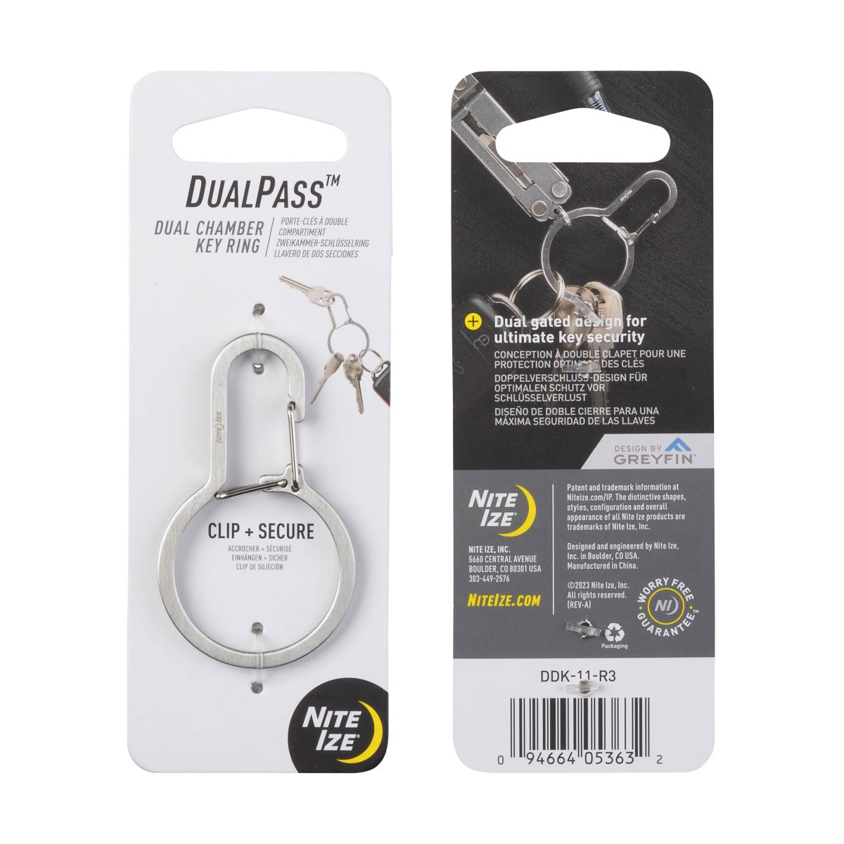 slide 18 of 21, NITE IZE DualPass Dual Chamber Key Ring, 1 ct
