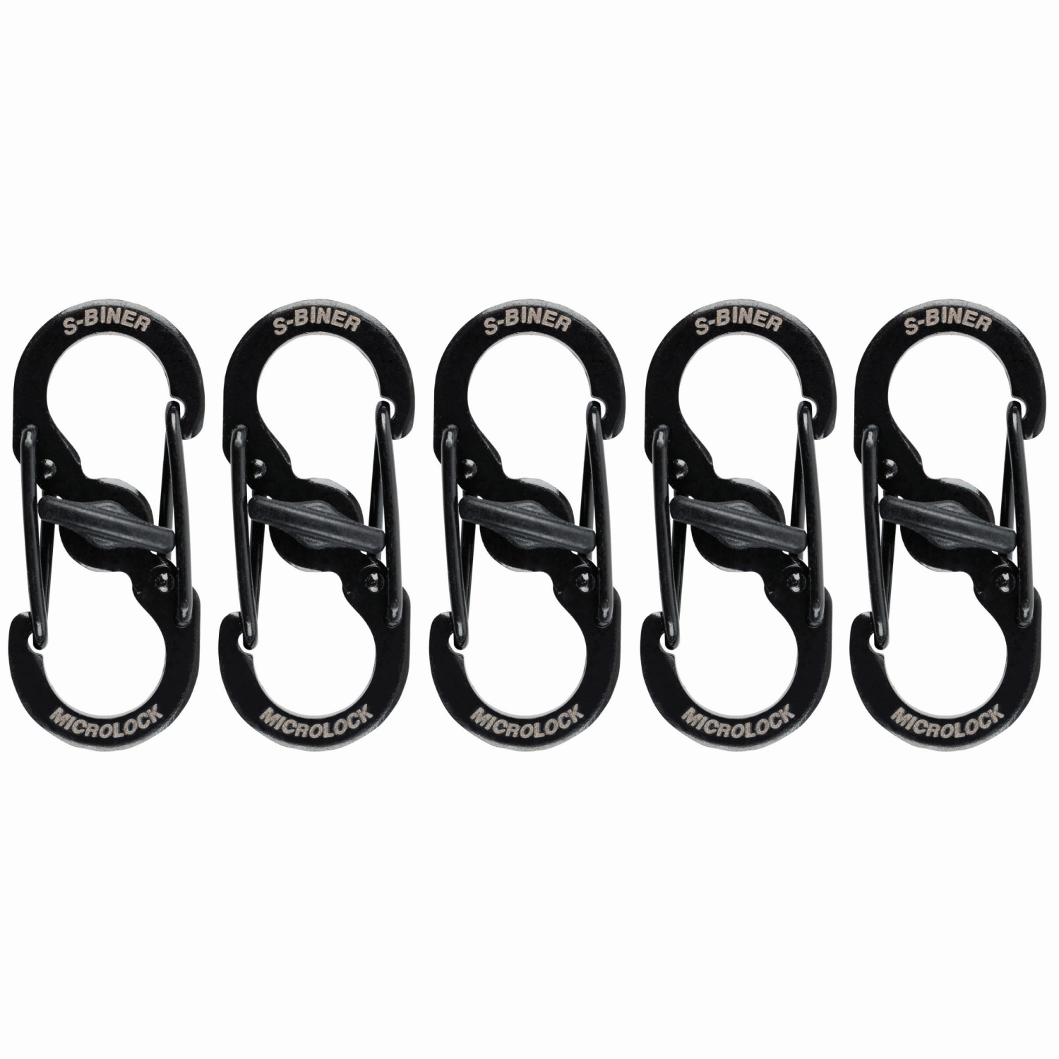 slide 2 of 5, Nite Ize S-Biner MicroLock Stainless Steel - Black, 5 ct