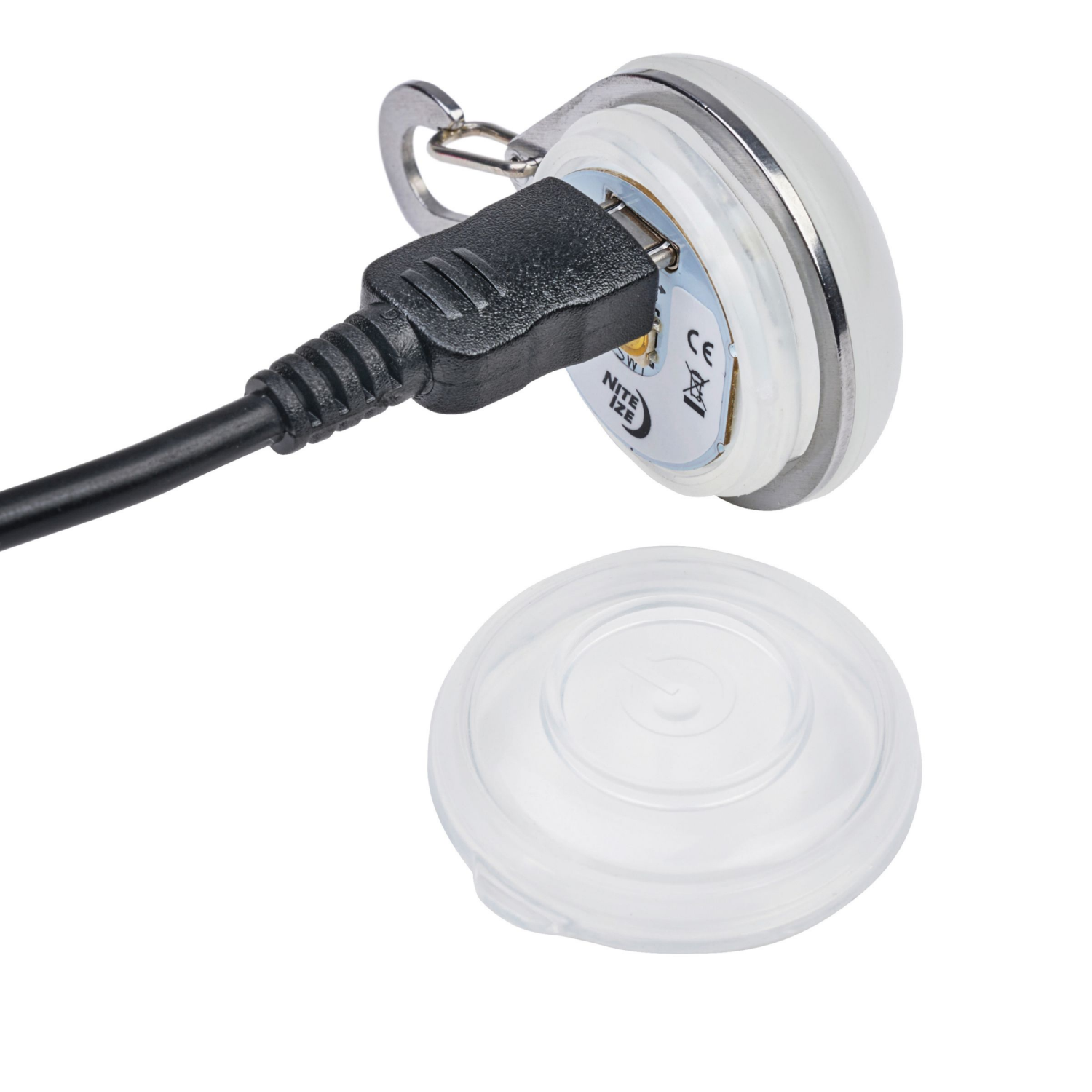 slide 5 of 5, NITE IZE NiteIze SpotLit Rechargeable Carabiner Light, White, 1 ct