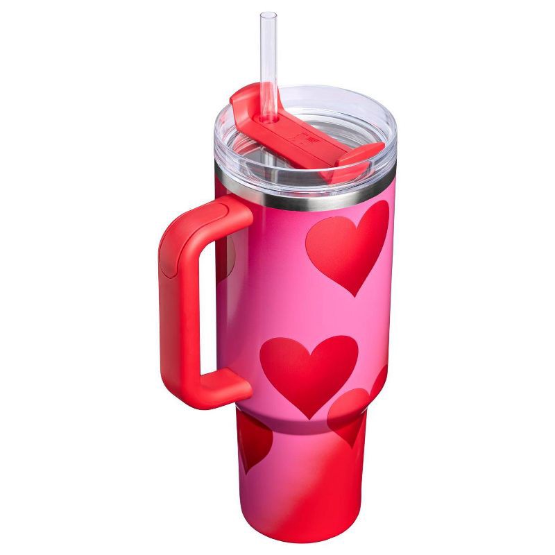 slide 2 of 3, Stanley Valentine's Day 40 oz Stainless Steel H2.0 Flowstate Quencher Tumbler Rouge Heart Gradient, 40 oz