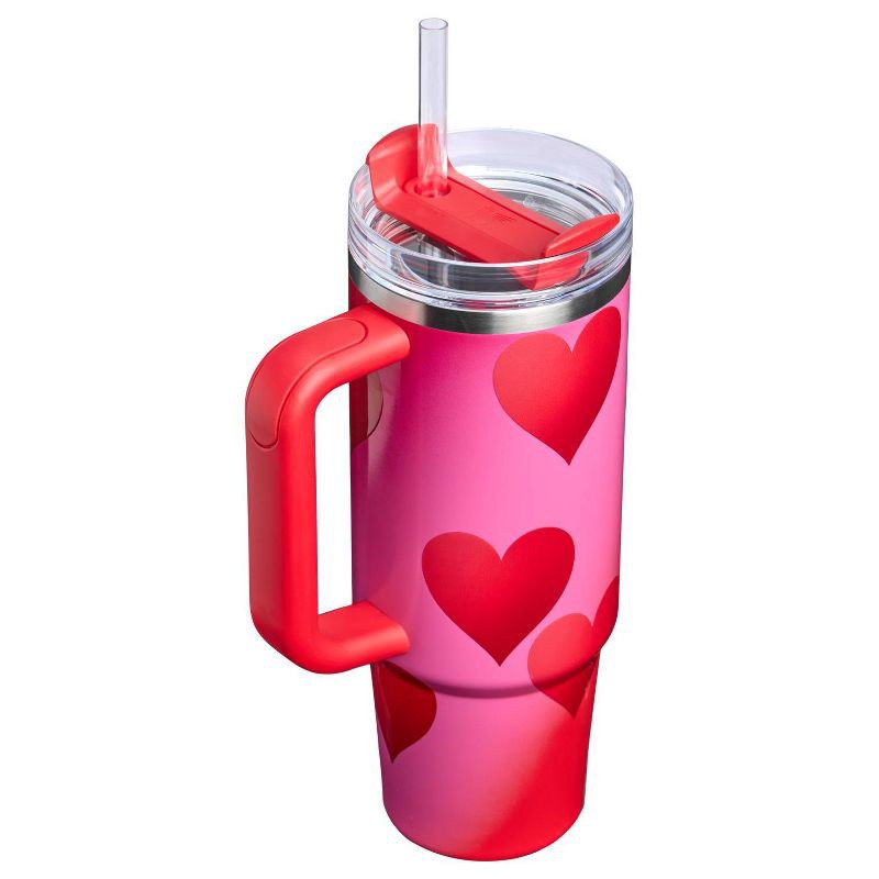 slide 2 of 3, Stanley Valentine's Day 30 oz Stainless Steel H2.0 Flowstate Quencher Tumbler Rouge Heart Gradient, 30 oz