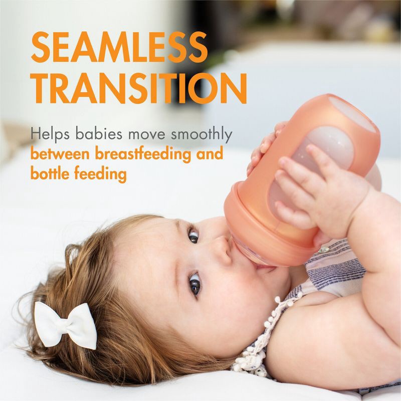 slide 3 of 7, Boon Nursh Curve Silicone Baby Bottle Nipples - Slow Flow - Stage 1 - 3pk, 1 x 3 ct