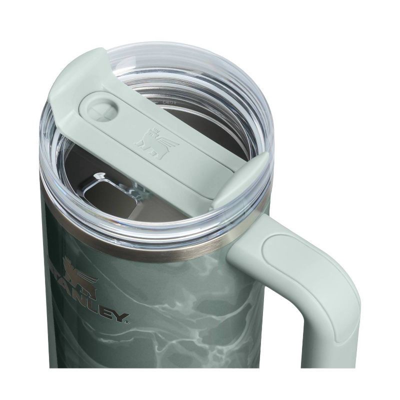 slide 3 of 4, Stanley 30 oz Stainless Steel H2.0 Flowstate Quencher Tumbler Agate Calacatta, 30 oz