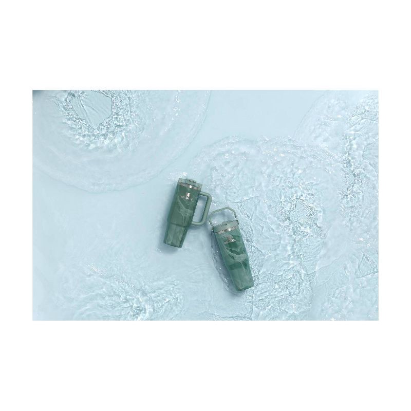 slide 4 of 4, Stanley 30 oz Stainless Steel H2.0 Flowstate Quencher Tumbler Agate Calacatta, 30 oz