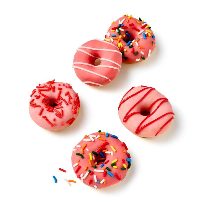 slide 3 of 3, Valentine's Strawberry Mini Donuts - 8oz/12ct - Favorite Day™, 12 ct; 8 oz