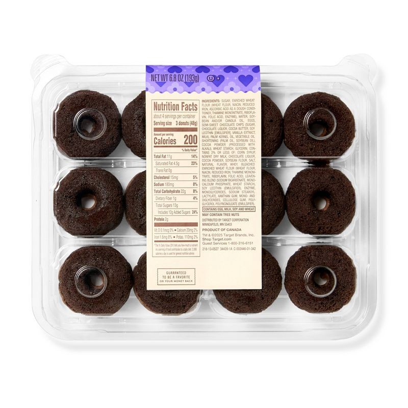 slide 2 of 3, Valentine's Chocolate Cake Donuts - 7oz/12ct - Favorite Day™, 12 ct; 7 oz