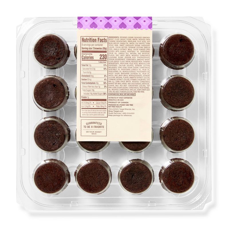 slide 2 of 3, Valentine's Mini Brownie Party Platter - 14oz/16ct - Favorite Day™, 14 oz, 16 ct