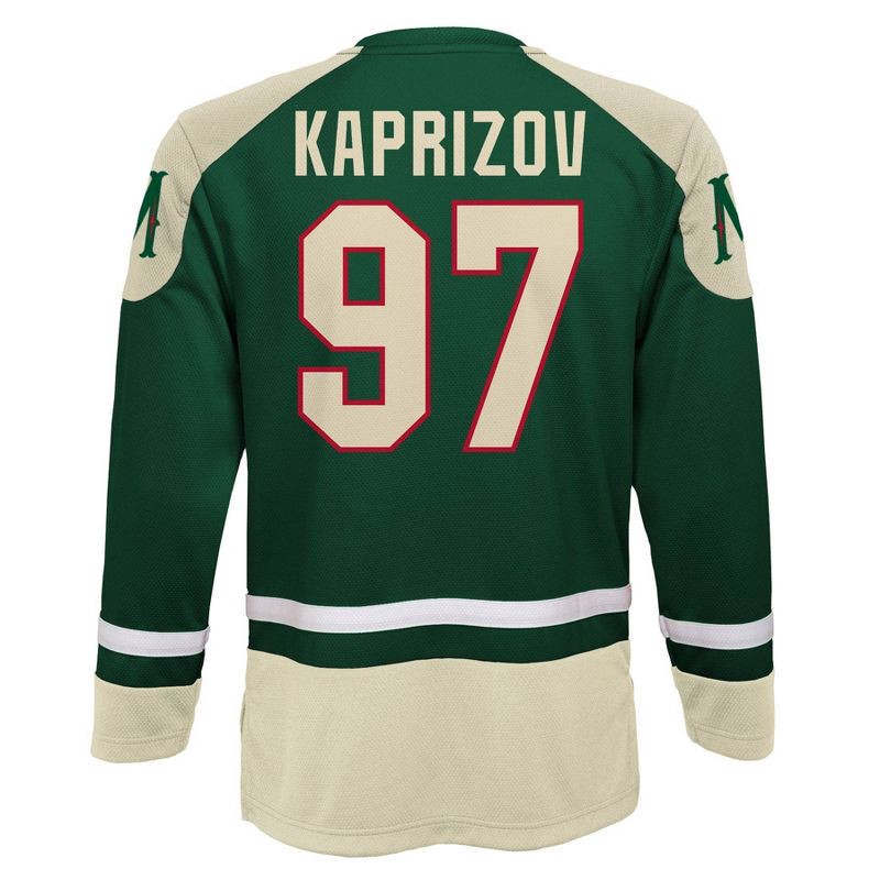 slide 3 of 3, NHL Minnesota Wild Boys' Kirill Kaprizov Team Jersey - XS, 1 ct