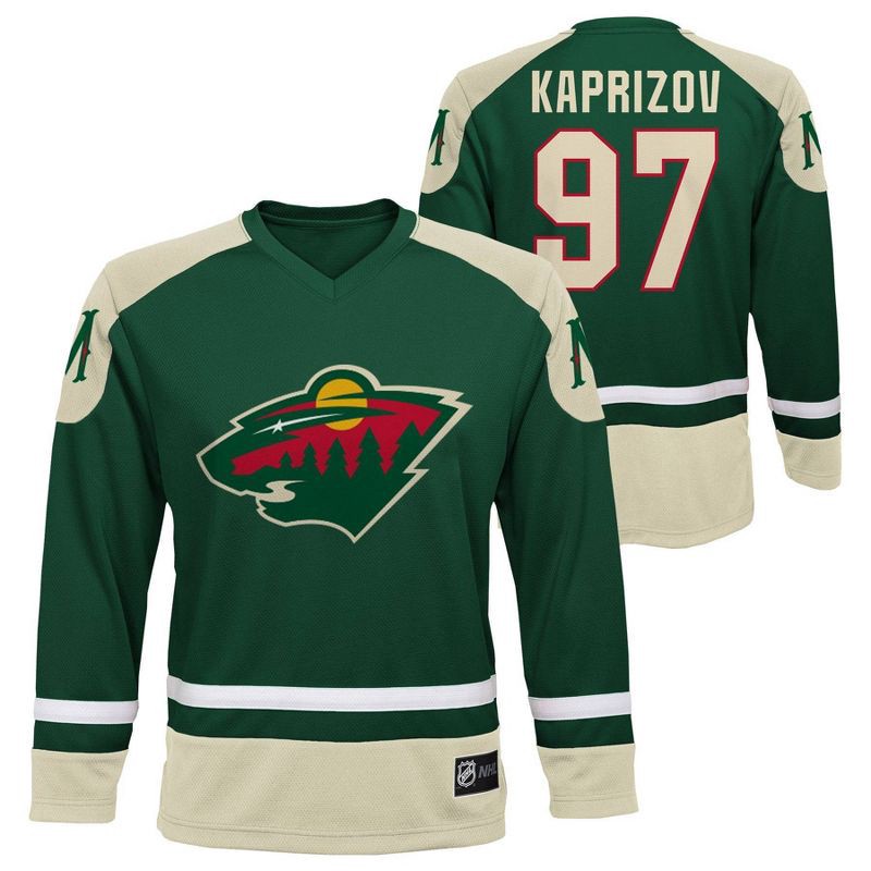 slide 1 of 3, NHL Minnesota Wild Boys' Kirill Kaprizov Team Jersey - XL, 1 ct