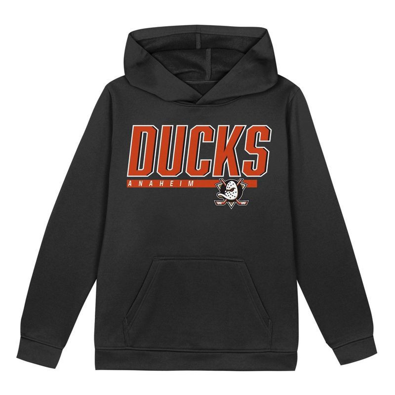 slide 2 of 3, NHL Anaheim Ducks Boys' Poly Fleece Hooded Sweatshirt - XS, 1 ct