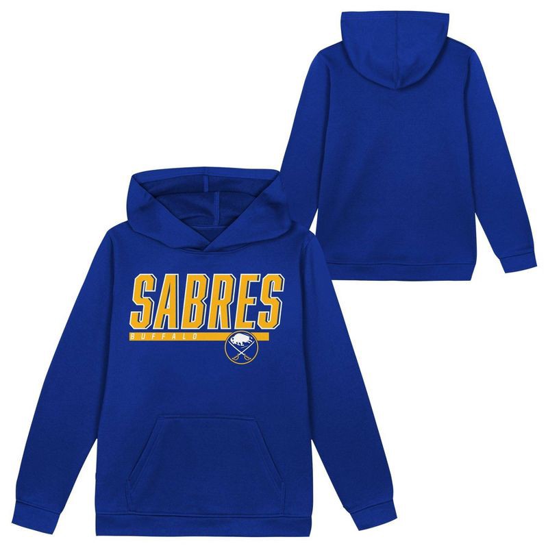slide 1 of 3, NHL Buffalo Sabres Boys' Poly Fleece Hooded Sweatshirt - S, 1 ct