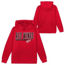 NHL Detroit Red Wings Boys' Poly Fleece Hooded Sweatshirt - XS