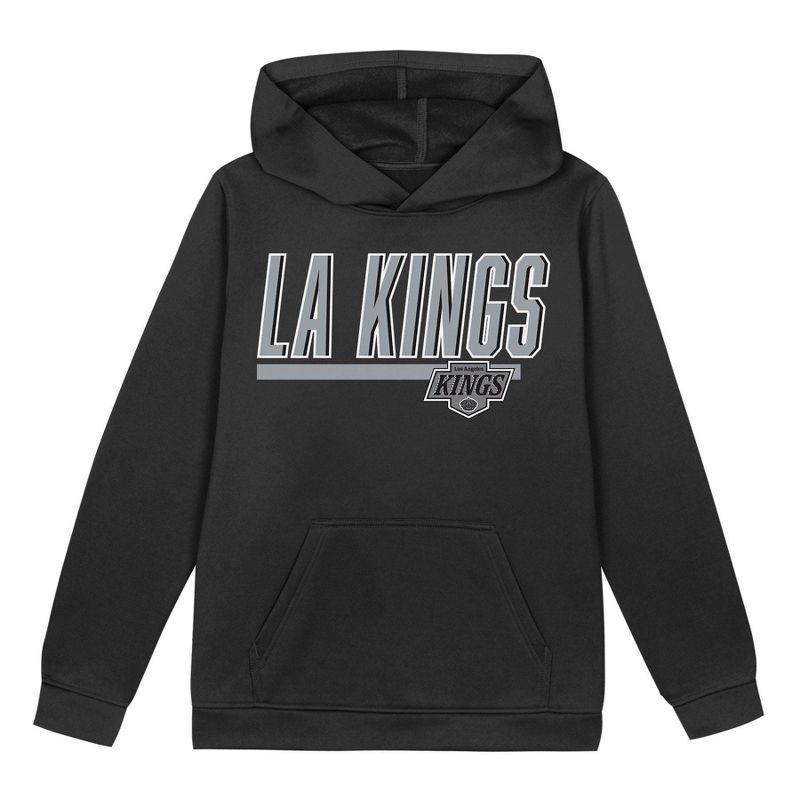 slide 2 of 3, NHL Los Angeles Kings Boys' Poly Fleece Hooded Sweatshirt - M, 1 ct