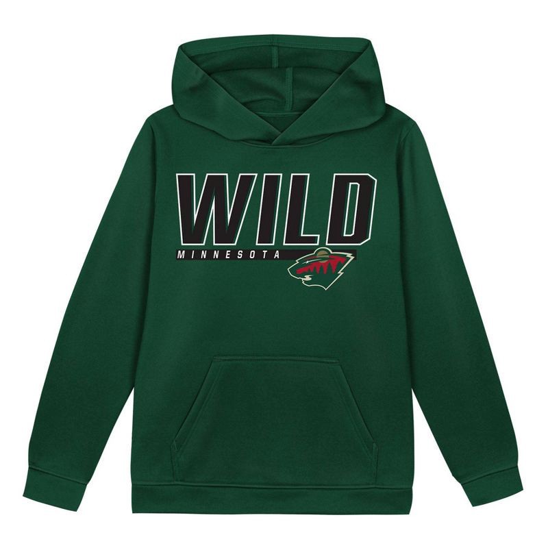 slide 2 of 3, NHL Minnesota Wild Boys' Poly Fleece Hooded Sweatshirt - XS, 1 ct
