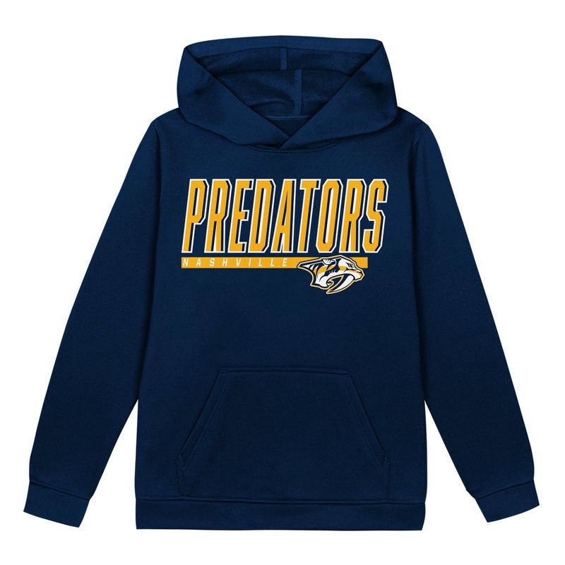 slide 2 of 3, NHL Nashville Predators Boys' Poly Fleece Hooded Sweatshirt - L, 1 ct