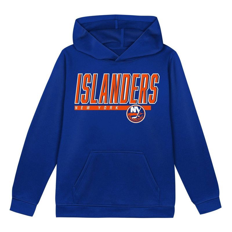 slide 2 of 3, NHL New York Islanders Boys' Poly Fleece Hooded Sweatshirt - XS, 1 ct