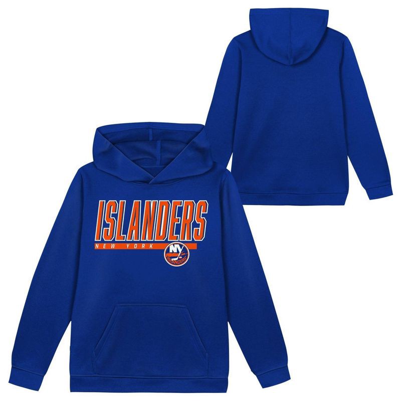 slide 1 of 3, NHL New York Islanders Boys' Poly Fleece Hooded Sweatshirt - XL, 1 ct