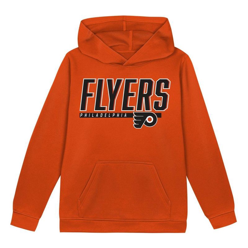 slide 2 of 3, NHL Philadelphia Flyers Boys' Poly Fleece Hooded Sweatshirt - XS, 1 ct