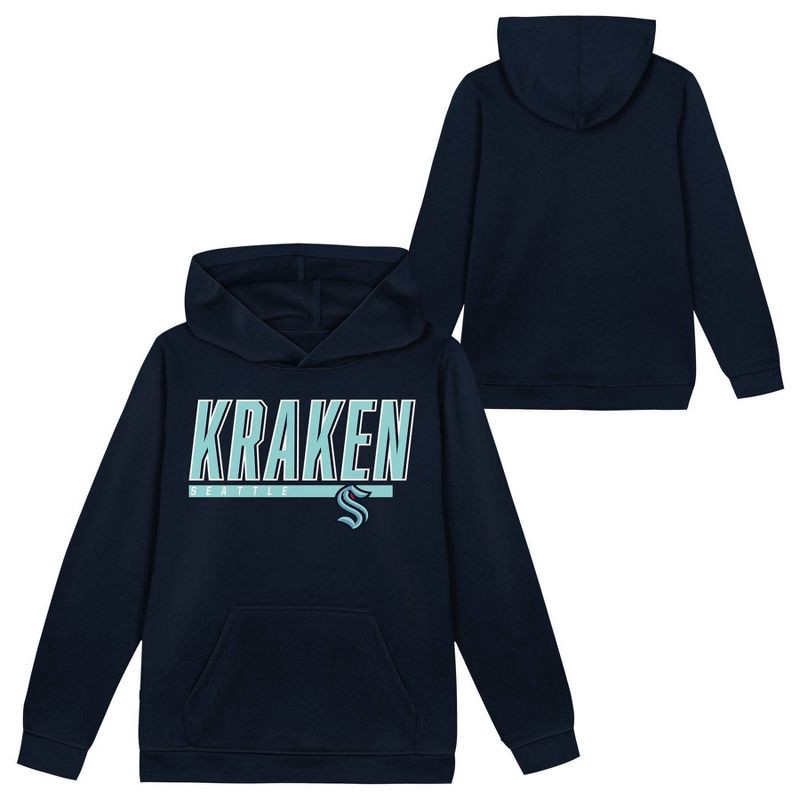 slide 1 of 3, NHL Seattle Kraken Boys' Poly Fleece Hooded Sweatshirt - L, 1 ct