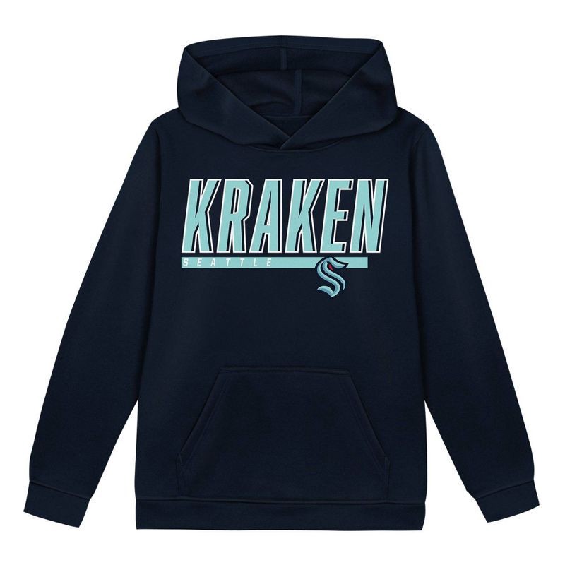 slide 2 of 3, NHL Seattle Kraken Boys' Poly Fleece Hooded Sweatshirt - XL, 1 ct