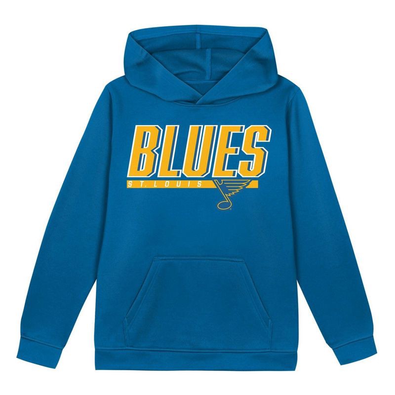 slide 2 of 3, NHL St. Louis Blues Boys' Poly Fleece Hooded Sweatshirt - S, 1 ct