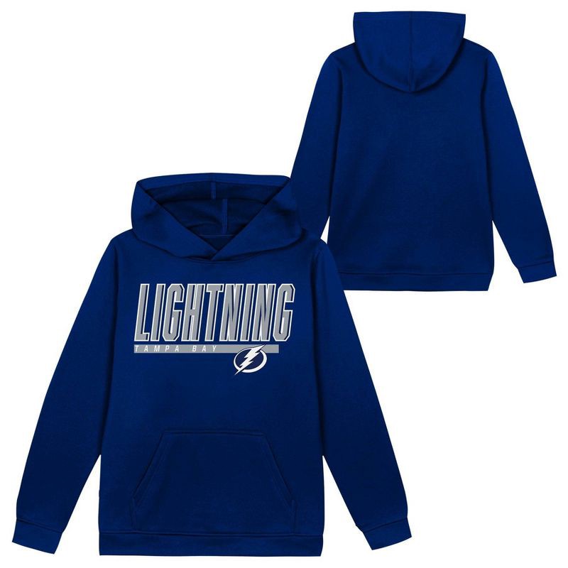 slide 1 of 3, NHL Tampa Bay Lightning Boys' Poly Fleece Hooded Sweatshirt - M, 1 ct