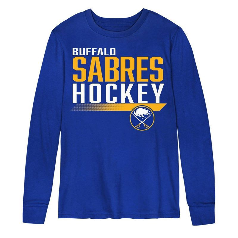 slide 2 of 3, NHL Buffalo Sabres Boys' Long Sleeve T-Shirt - M, 1 ct