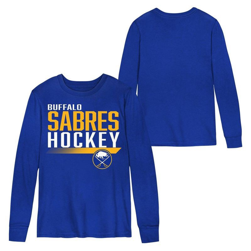 slide 1 of 3, NHL Buffalo Sabres Boys' Long Sleeve T-Shirt - L, 1 ct