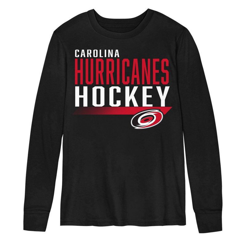 slide 2 of 3, NHL Carolina Hurricanes Boys' Long Sleeve T-Shirt - XS, 1 ct