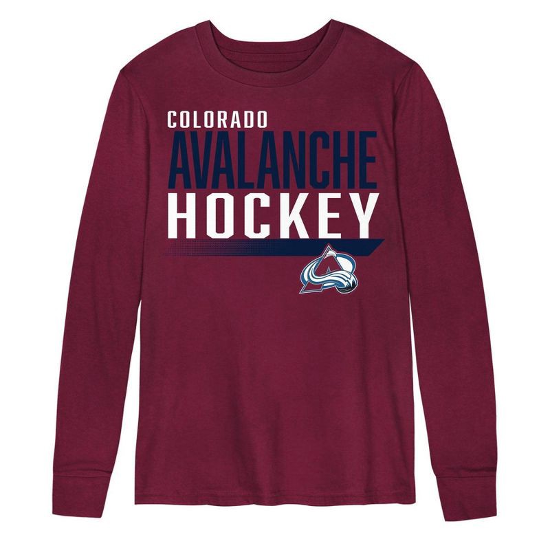 slide 2 of 3, NHL Colorado Avalanche Boys' Long Sleeve T-Shirt - M, 1 ct