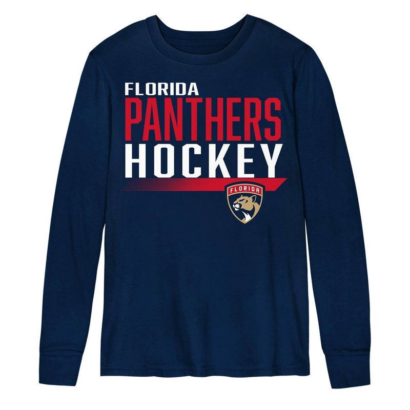 slide 2 of 3, NHL Florida Panthers Boys' Long Sleeve T-Shirt - L, 1 ct