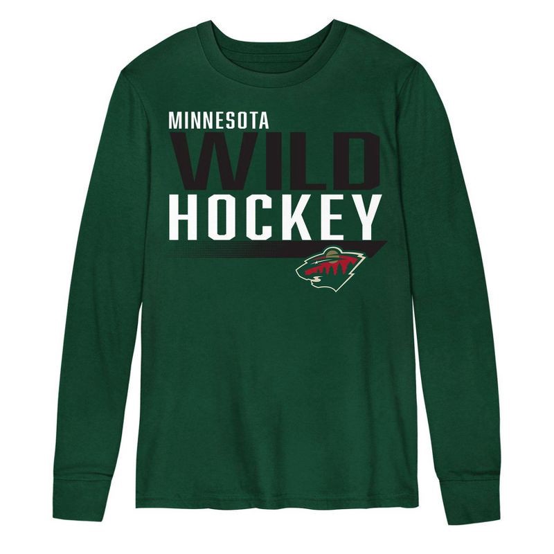 slide 2 of 3, NHL Minnesota Wild Boys' Long Sleeve T-Shirt - XL, 1 ct