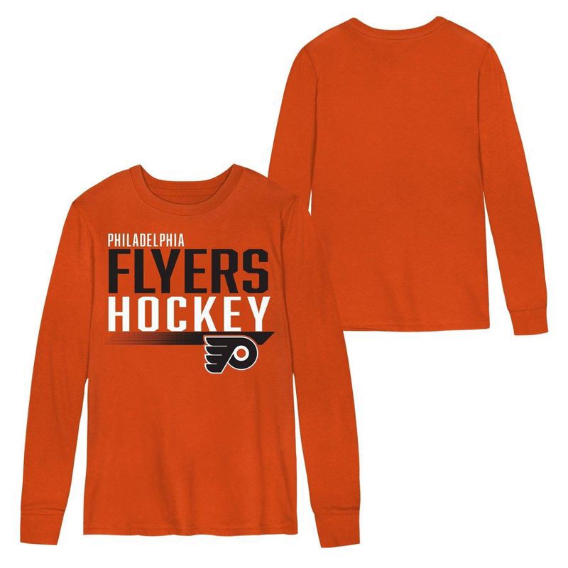slide 1 of 3, NHL Philadelphia Flyers Boys' Long Sleeve T-Shirt - XS, 1 ct