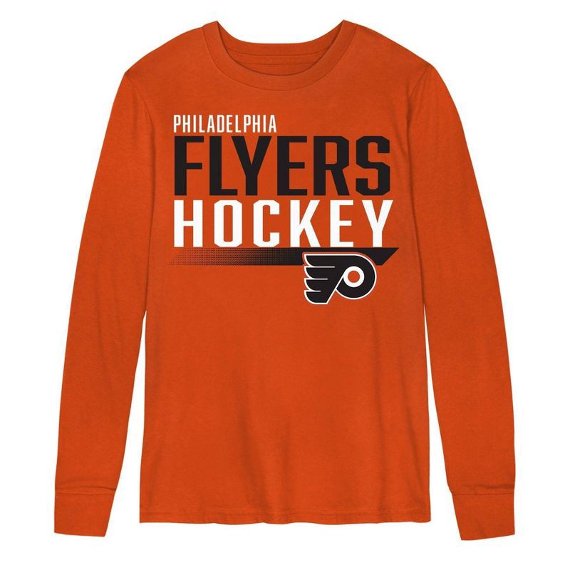 slide 2 of 3, NHL Philadelphia Flyers Boys' Long Sleeve T-Shirt - S, 1 ct