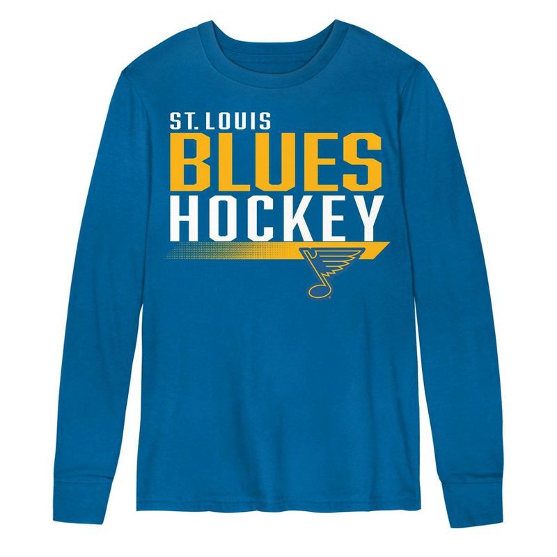 slide 2 of 3, NHL St. Louis Blues Boys' Long Sleeve T-Shirt - XL, 1 ct