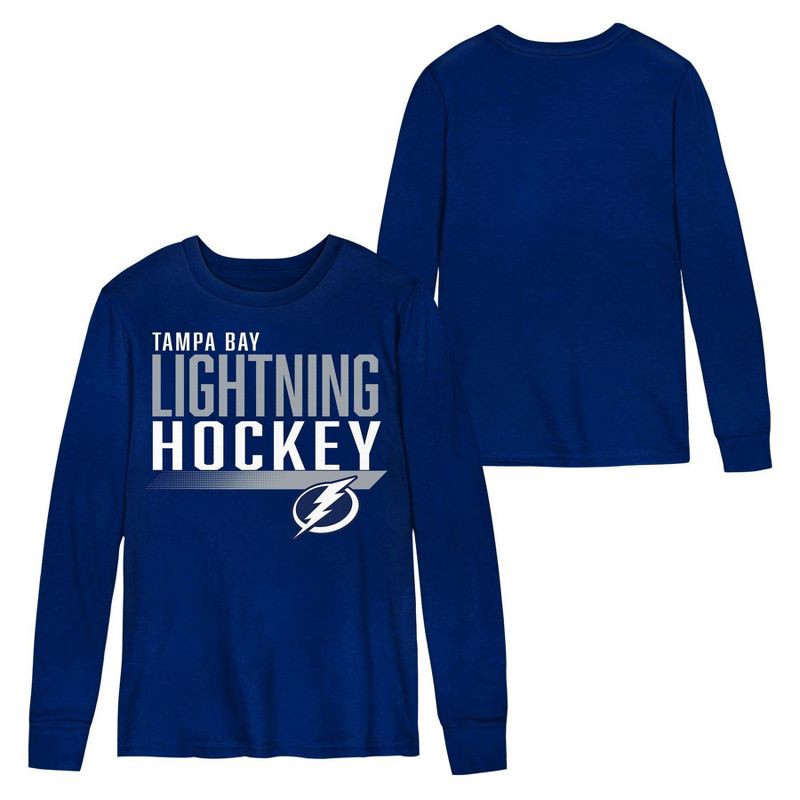 slide 1 of 3, NHL Tampa Bay Lightning Boys' Long Sleeve T-Shirt - M, 1 ct