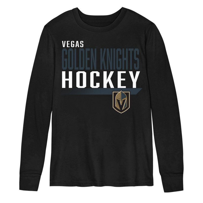 slide 2 of 3, NHL Vegas Golden Knights Boys' Long Sleeve T-Shirt - L, 1 ct