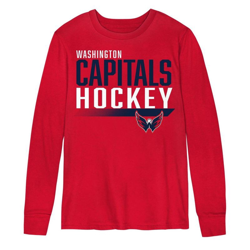 slide 2 of 3, NHL Washington Capitals Boys' Long Sleeve T-Shirt - S, 1 ct