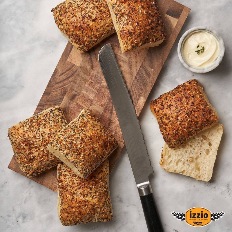 slide 4 of 4, Izzio Artisan Bakery Everything Sourdough Sandwich Rolls - 24oz/6ct, 6 ct; 24 oz