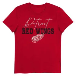 NHL Detroit Red Wings Girls' V-Neck T-Shirt - L
