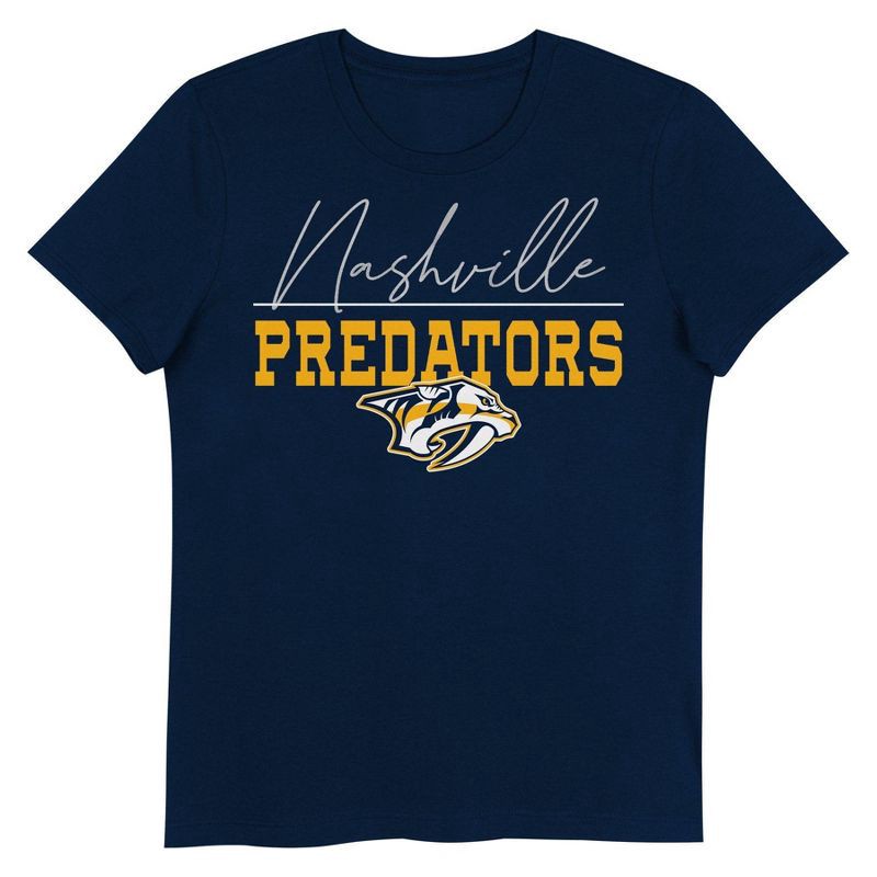 slide 1 of 1, NHL Nashville Predators Girls' V-Neck T-Shirt - M, 1 ct