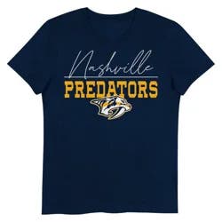 NHL Nashville Predators Girls' V-Neck T-Shirt - L