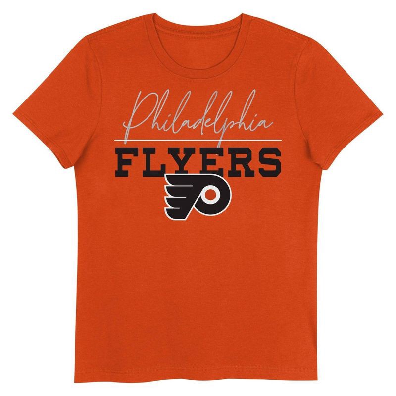 slide 1 of 1, NHL Philadelphia Flyers Girls' V-Neck T-Shirt - L, 1 ct
