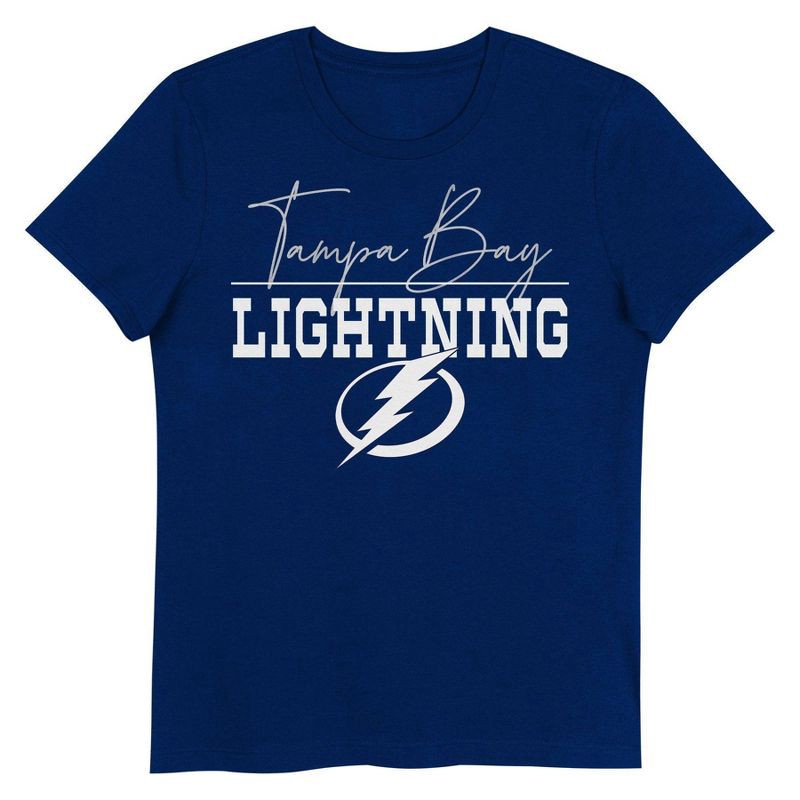 slide 1 of 1, NHL Tampa Bay Lightning Girls' V-Neck T-Shirt - L, 1 ct