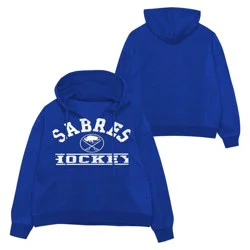 NHL Buffalo Sabres Girls' Long Sleeve Hooded Sweatshirt - S