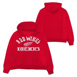 NHL Detroit Red Wings Girls' Long Sleeve Hooded Sweatshirt - S