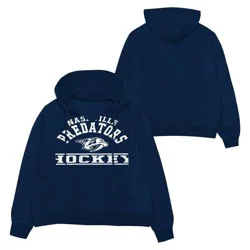 NHL Nashville Predators Girls' Long Sleeve Hooded Sweatshirt - S
