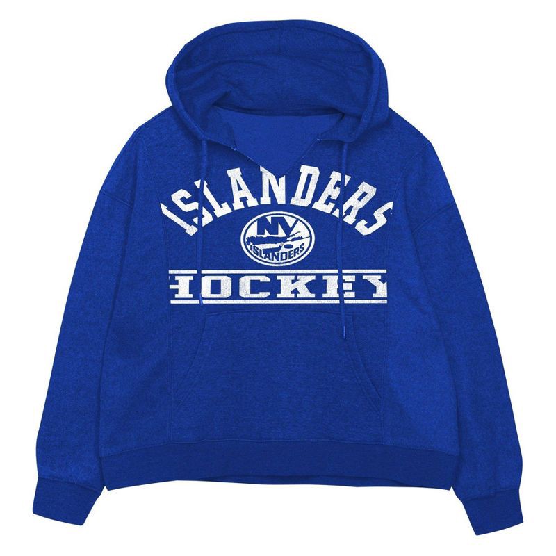slide 2 of 3, NHL New York Islanders Girls' Long Sleeve Hooded Sweatshirt - XL, 1 ct